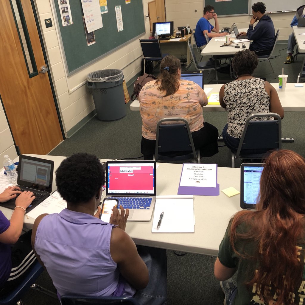 SumterInTech's tweet image. Fantastic Gamifying PD session today in #SumterCountySchools! Ts explored products like @Flipgrid, @nearpod, @GetKahoot, @quizlet, @quizizz, @ThingLink_EDU , @AdobeSpark, @padlet, @Socrative, @TED_ED, &amp;amp; more. Fit some of @ClassTechTips #FormativeTech in class, too! #SCSBpln