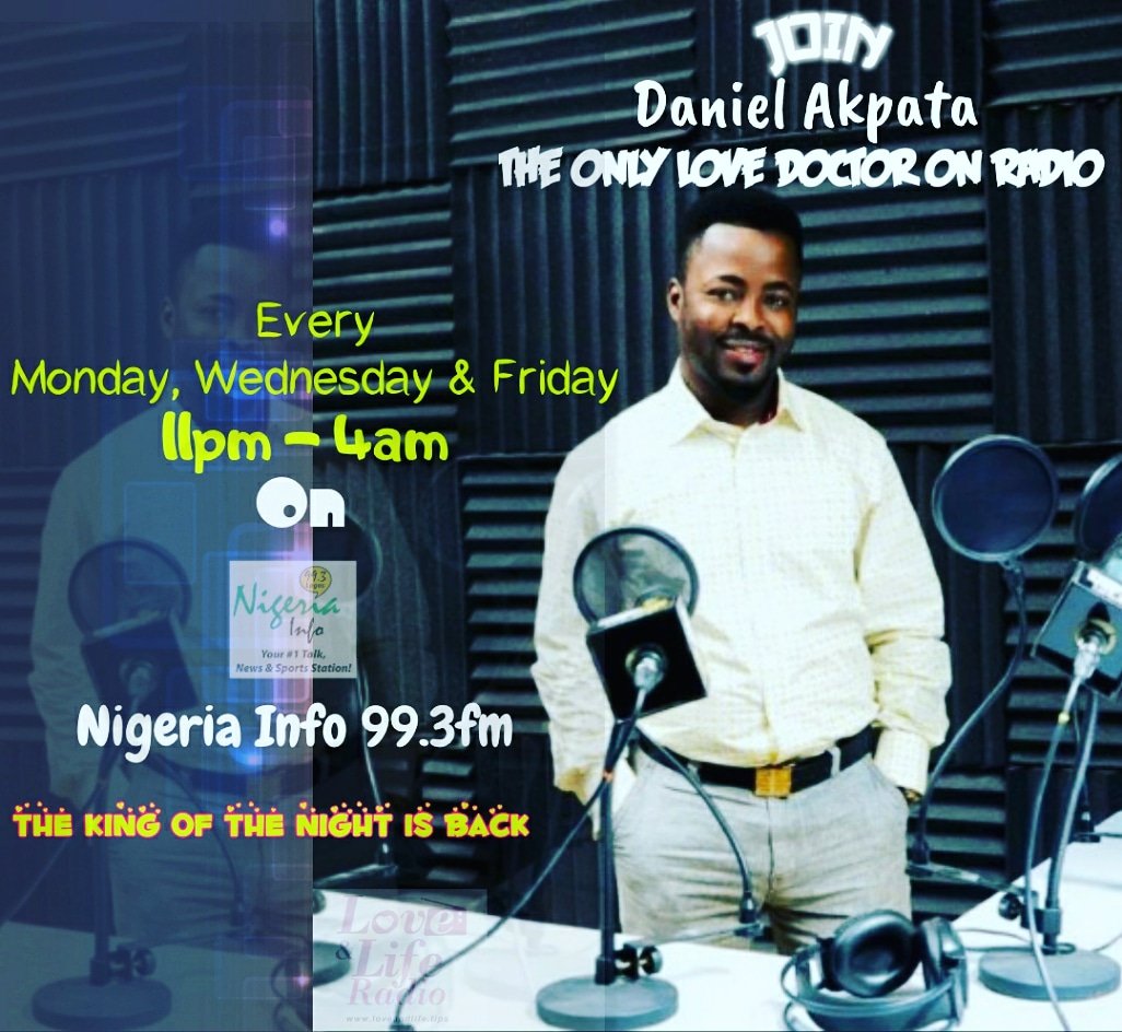 DanielAkpata's tweet photo. Join in Tonight! #loveandlife on @NigeriainfoFM 11Pm - 4Am #confessionnight... What you don't Reveal you cannot HEAL from. @ikasoe1 @theonlylovedoc @praisefowowe @AKlarsze @kosokoganiyu @OlaoluOwoade1 @NigeriainfoFM @IamVic_Don99 @doctorfrick @Daddy_aoo @BusayoOLATUNDE https://t.co/P5lfVgElXO