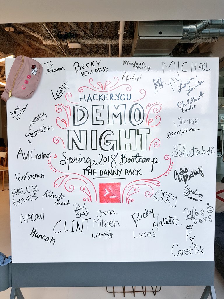 junocollege's tweet photo. Ready for Demo Night! #Cohort18 #TheDannyPack https://t.co/JPYJnvOQju
