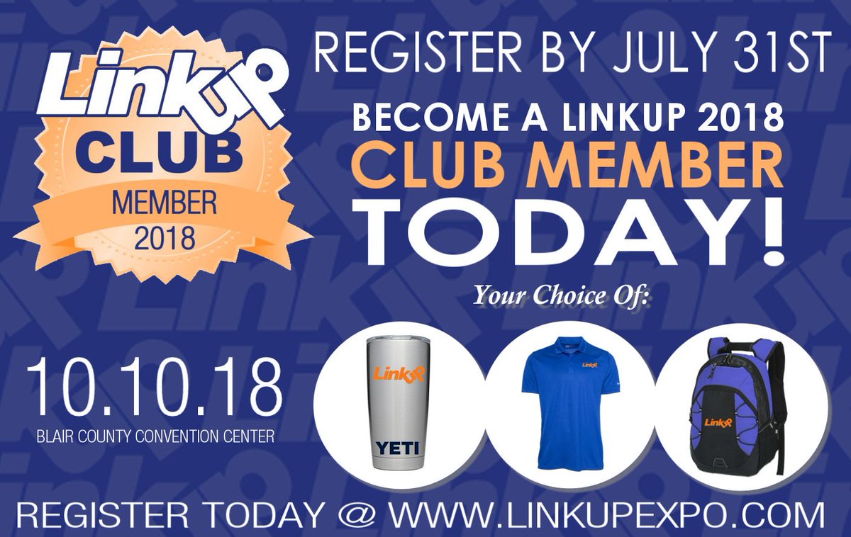 linkupexpo's tweet photo. REGISTER BY JULY 31ST TO BECOME A LINKUP CLUB MEMBER. CLICK HERE FOR THE FULL LIST OF LINKUP CLUB BENEFITS https://t.co/KjZqFtAQ0D https://t.co/VoQwZLPynQ