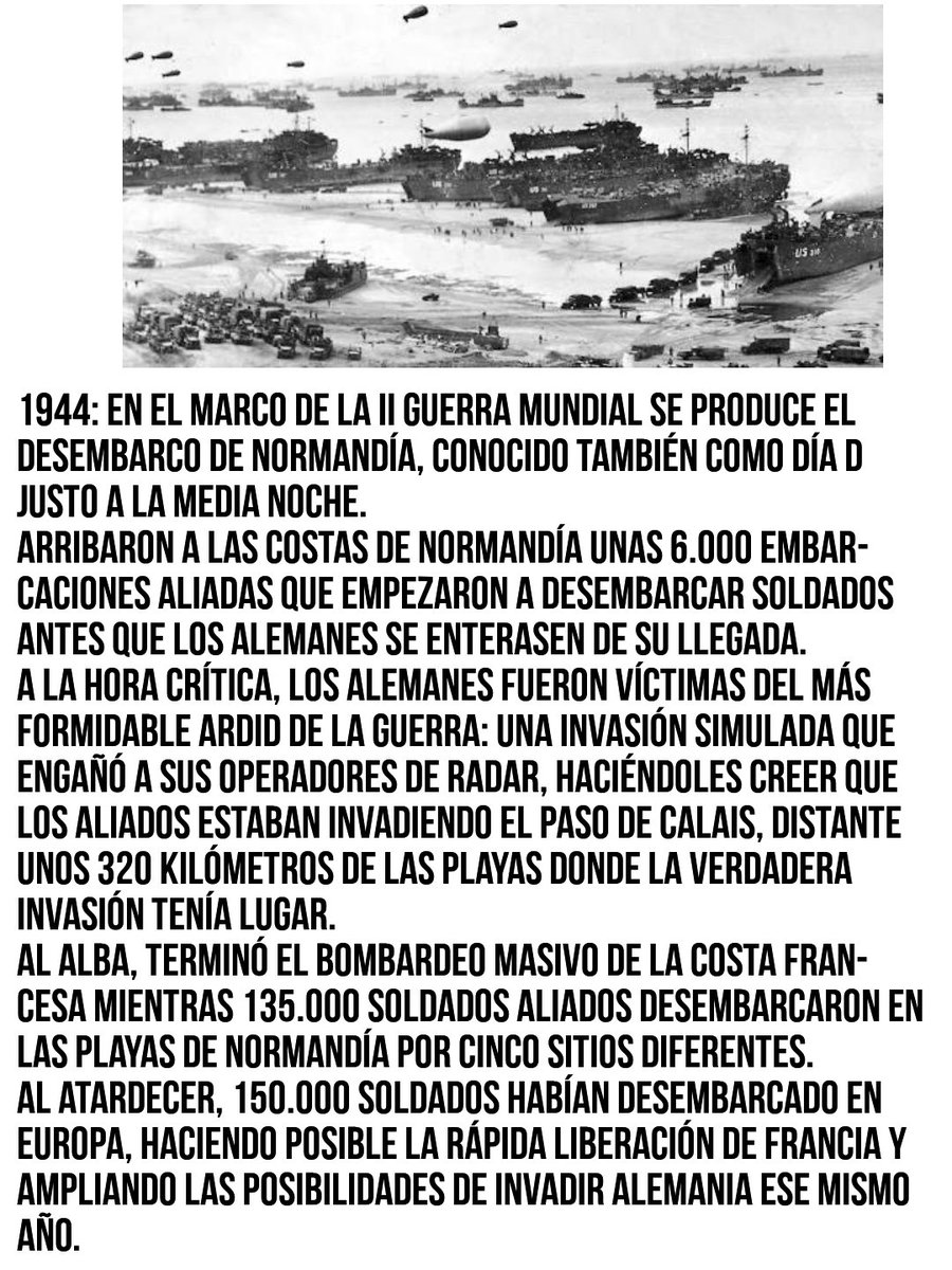 #Undiacomohoy
#HistoriaInternacional
#SegundaGuerraMundial
Fuente: @Culturizando