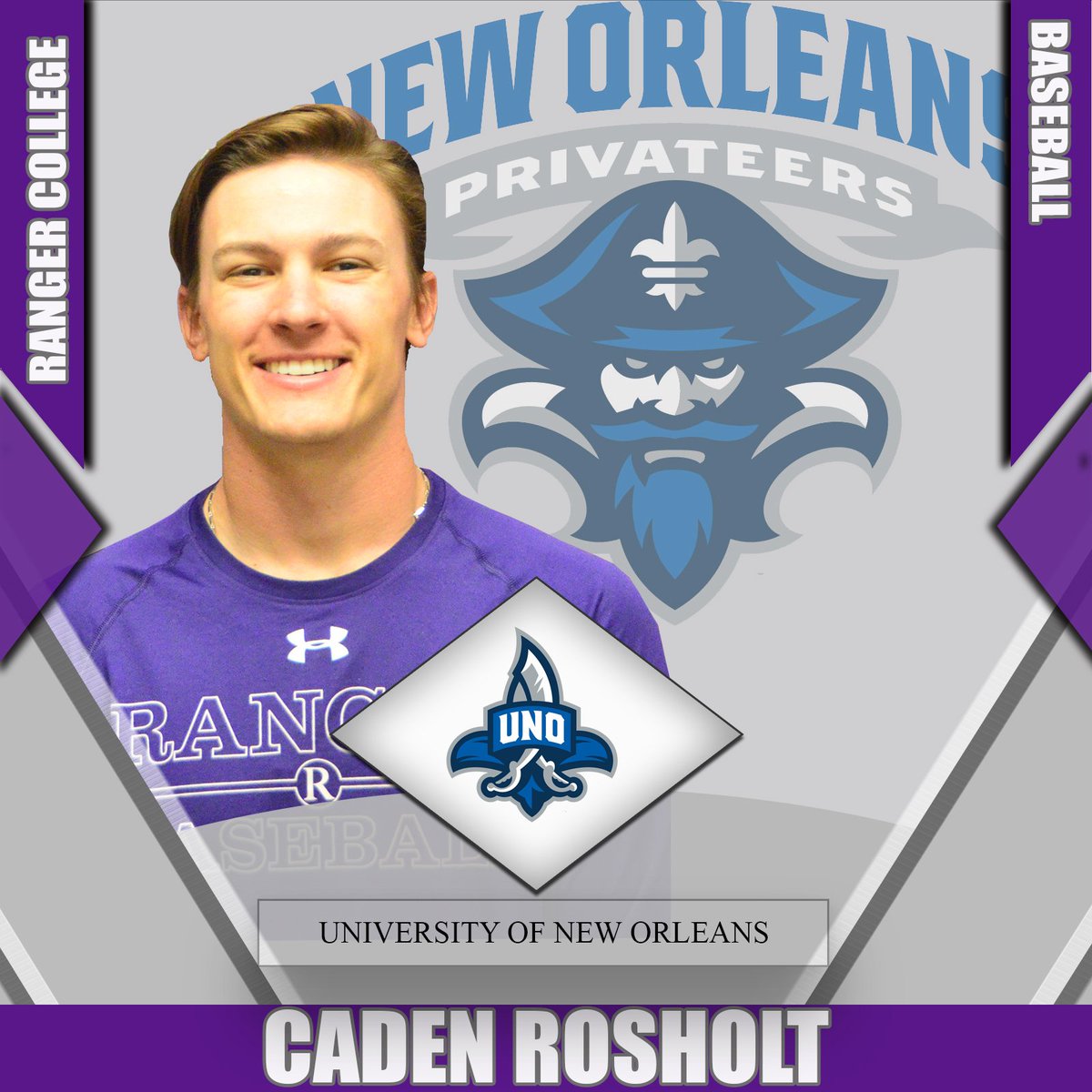 RC_Rangers's tweet photo. Congrats to @RangerBaseball_ shortstop Caden Rosholt (@cadenrosholt) on signing to continue his career for @Privateers_BSB 
#RepresentRC ⚾️ #SwordsUP ⚔️ https://t.co/AqsEs0IDv2