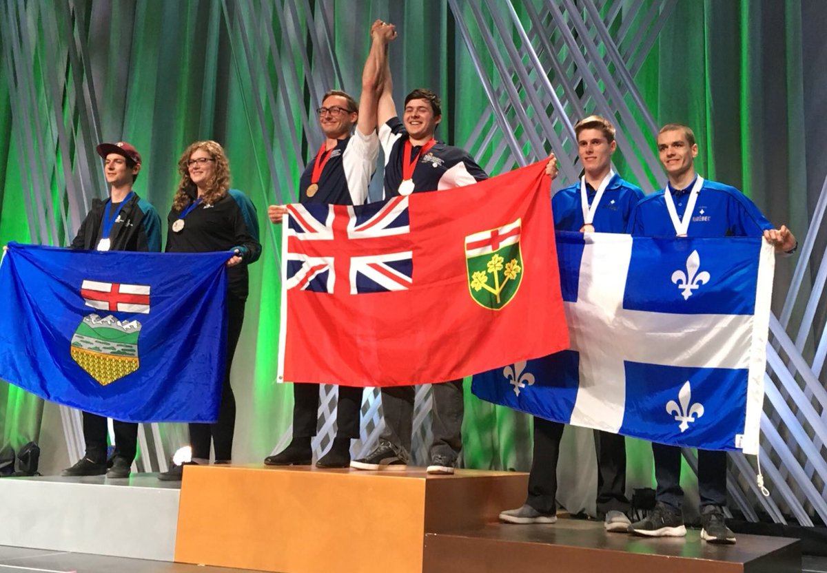 FarzadRayegani's tweet photo. Congratulation to @HumberAppTech team for winning GOLD at @Skills_Canada   #MECHATRONICS  Competition. #SCNC2018 WE ARE PROUD ! BEST of the BEST! #TeamOntario https://t.co/5NxnSJWAL4