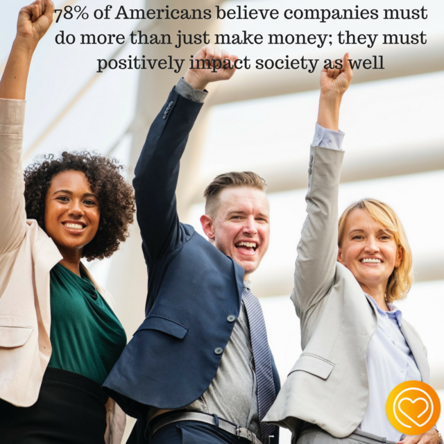 The_GoodCoin's tweet photo. "78% of Americans believe companies must do more than just make money; they must positively impact society as well" - @Cone 

#goodcoin #bekind #dogood #donate #purpose #nonprofit https://t.co/EpWRAucOgt