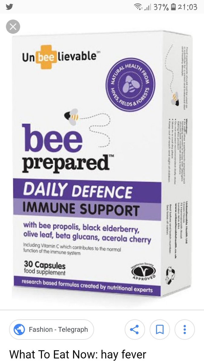 mrsbickerstaffe's tweet image. Should add - these are the tablets from bee prepared #hayfever #beepollen #beeprepared