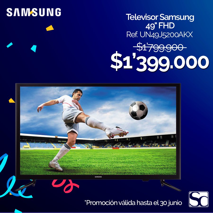bpsurticreditos's tweet photo. ¿No pudiste viajar a Rusia? No importa! con los descuentos de #Surticréditos podrás vivir los partidos desde la comodidad de tu hogar con este Televisor Samsung FHD Smart Tv.
Escríbenos para más información. https://t.co/yi7H7Kuv8a https://t.co/m2ajhKFzP7