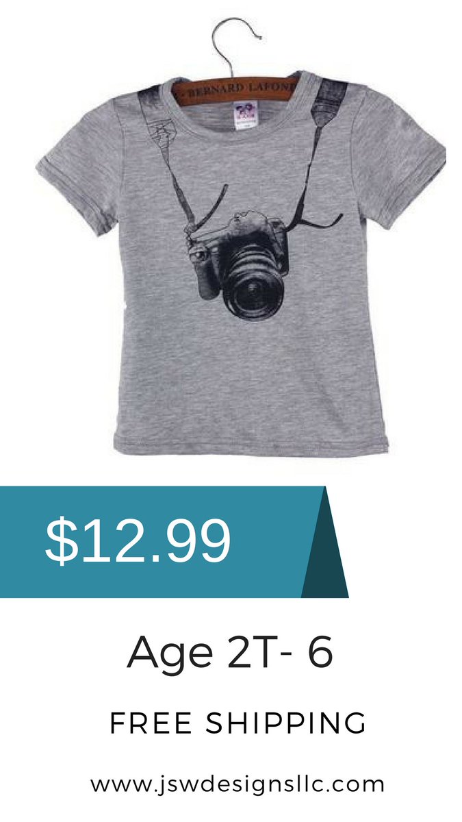 JSWDesignsLLC's tweet photo. Get your style star a cool camera t-shirt. $12.99
Happy Shopping  #shopping #clothing #kids #cameratee #camerashirt #kidsclothing 
https://t.co/14yg36ND9o https://t.co/Mv1IARADFA