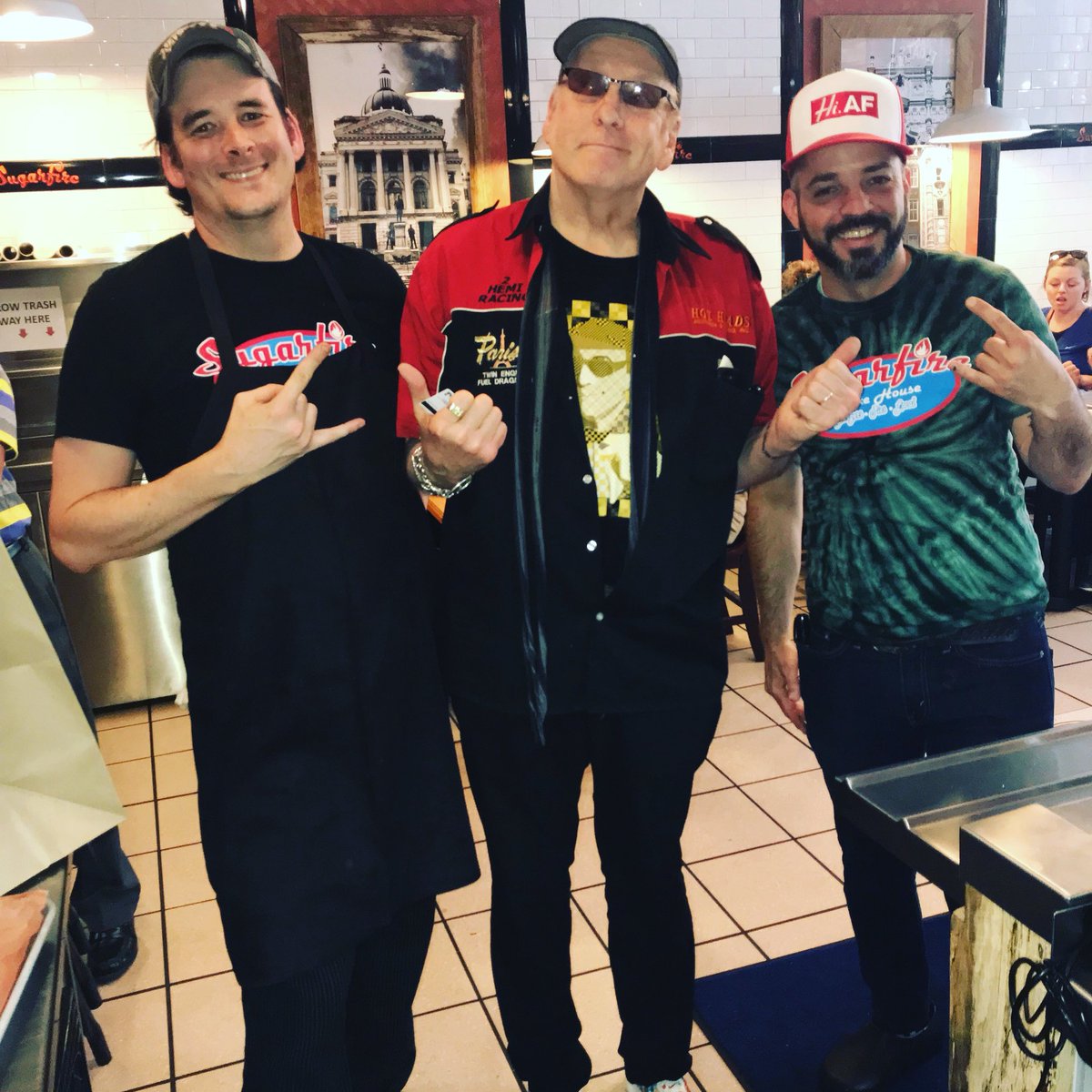 sugarfireindy's tweet photo. Always great to see rock n roll hall of famer and great friend Rick Nielson of cheap trick today! https://t.co/Q2ainzWuIr