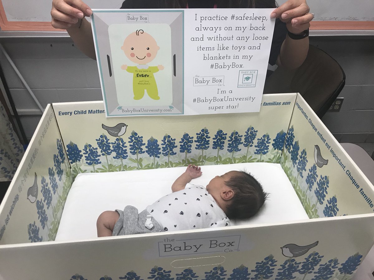 vcoronado7's tweet photo. Evan always practices #safesleep in his #BabyBox #BabyBoxUniversity https://t.co/J7AdQrNd3N