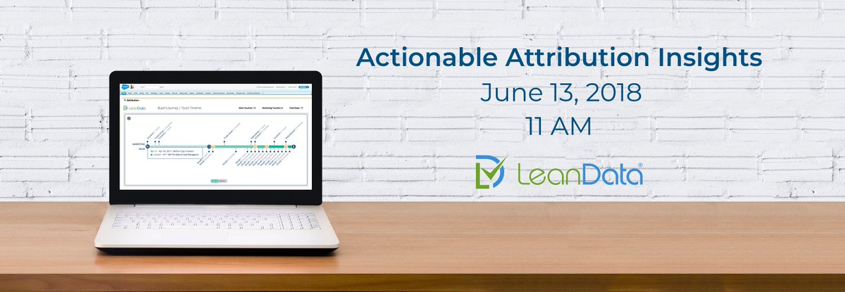LeanData's tweet image. Discover how to allocate credit for revenue and pipeline to campaigns during this webinar on multi-touch attribution. Sign up now! bit.ly/2J3M5rW #B2B #marketing