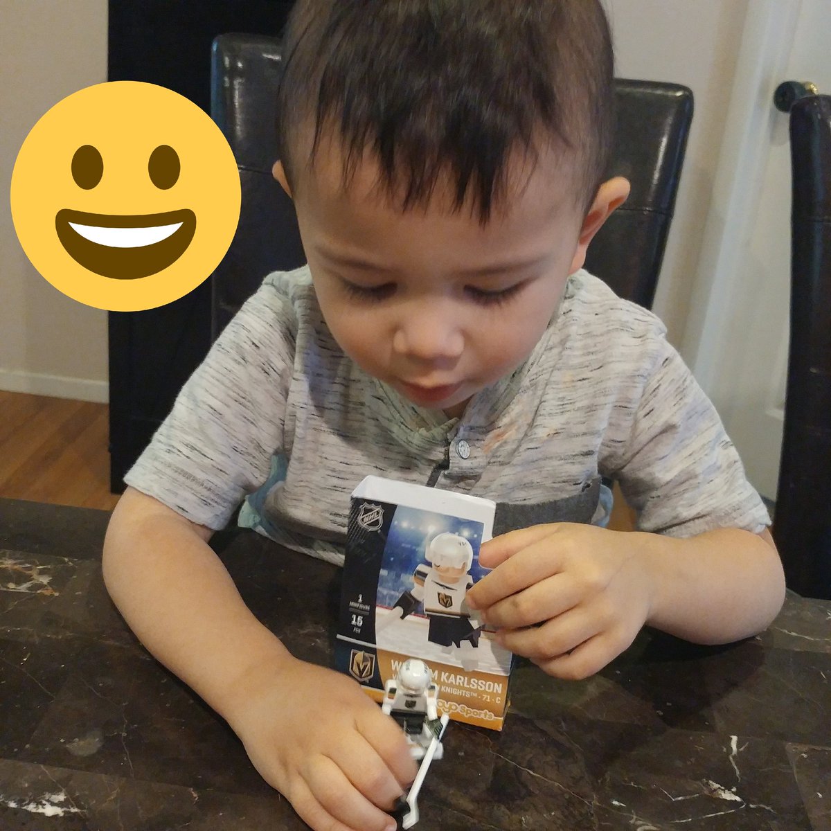 toddmaracle's tweet photo. Mason loves his Lego William Karlsson! #VegasGoldenKnights https://t.co/Vkt1Amgt0N