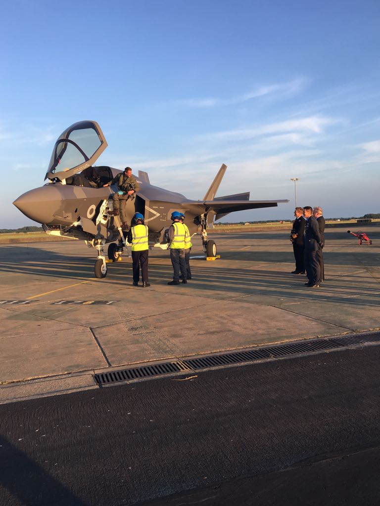 Historic moment - 5th Generation airpower at RAF Marham.  Taking <a href="/RoyalAirForce/">Royal Air Force</a> and <a href="/RoyalNavy/">Royal Navy</a> to whole new level of capability.