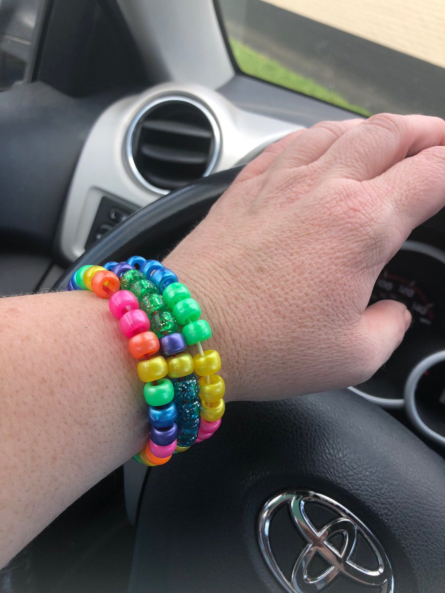 MsRicketts2's tweet photo. My bracelets from a student!!!  Love them!! https://t.co/MHEnBv1O0L