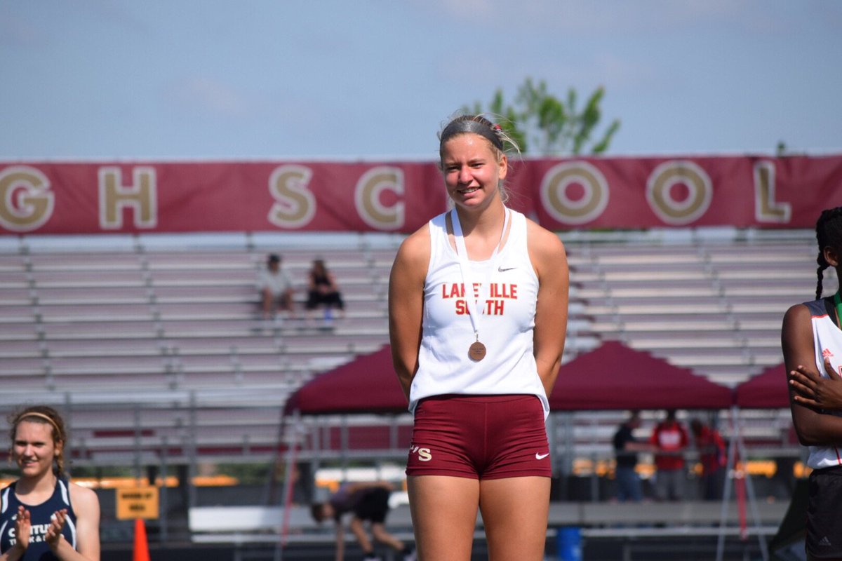 LSCougarTF's tweet photo. Congrats to our State qualifiers...4x800 Cassie Jenny,  Rachel Emerson, Brianne Brewster, Patty Jo English, Makenna Johnson in 100, Sydney Klausler in long jump, and English in the 800! https://t.co/9wbzK5cyAy
