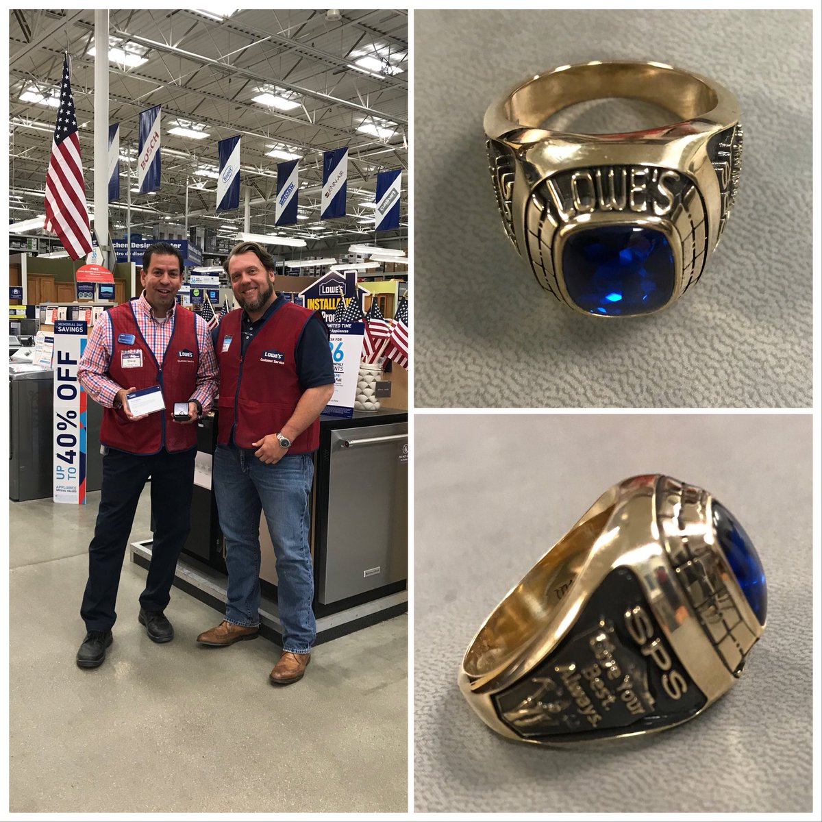 Congrats Team Holland, MI on your ring award! Looking forward to the store having another great year🎉🎈💥⚡️ #ringaward #loweslife #swagger #winning @HR4Connected @theswaggymitten <a href="/Market844Lowes/">Lowes Central & West Michigan</a>