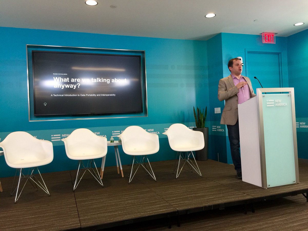 christinayiotis's tweet image. Ross Schulman, Senior Counsel/Policy Technologist, New America’s Open Technology Institute, New America’s “A Deep Dive Into Data Portability—How Can We Enable Platform Competition and Protect Privacy at the Same Time?” @RossSchulman @NewAmerica #ApplicationProgrammingInterfaces