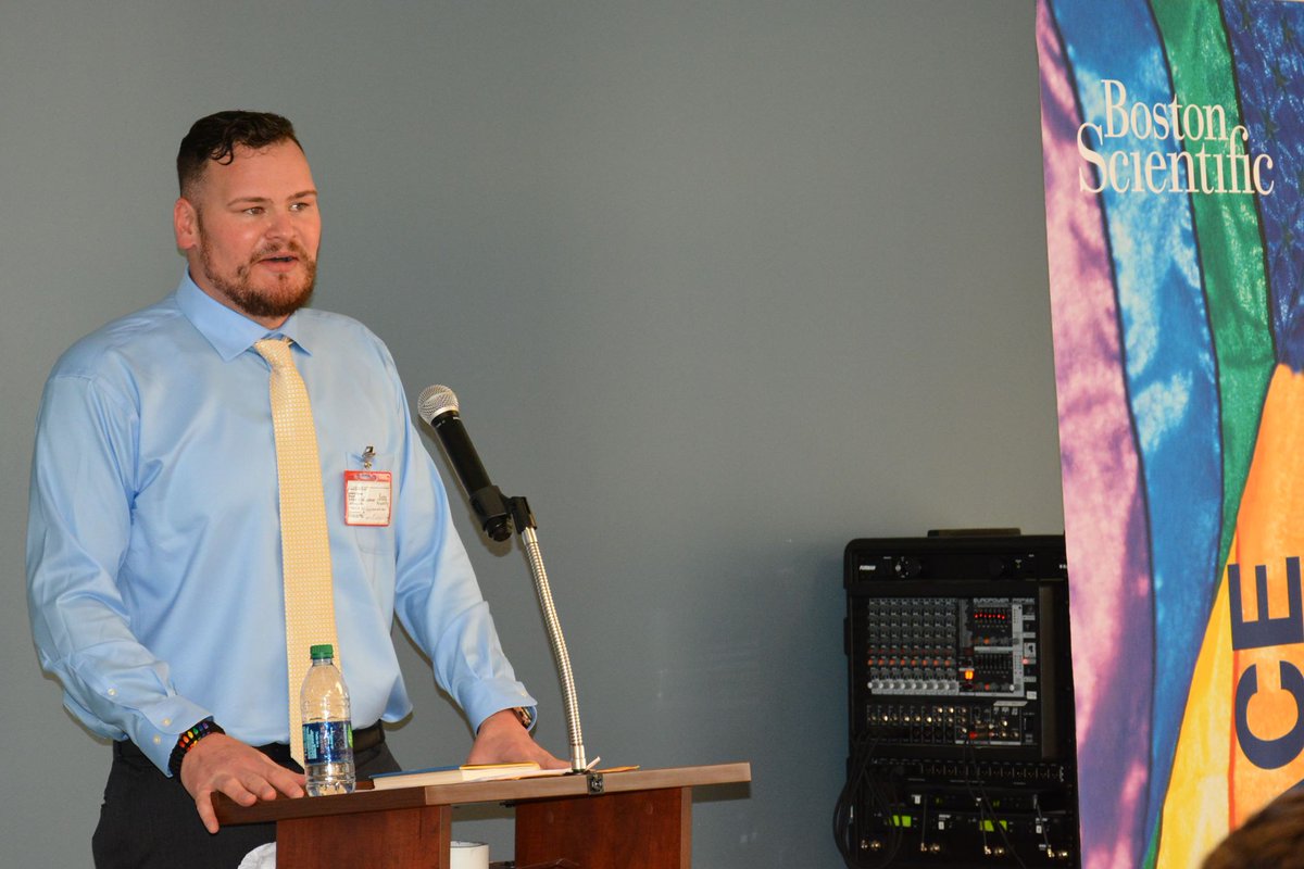 CloseTheGapBSC's tweet photo. P.A.C.E. (People Accepting and Celebrating Equality) group helped @bostonsci kick off #PrideMonth with a rainbow flag-raising ceremony and visit from #RyanOCallaghan, a former #NFLer who shared his inspiring coming out story as a gay pro athlete with employees! #CloseTheGapBSC https://t.co/oAYywqPQUW