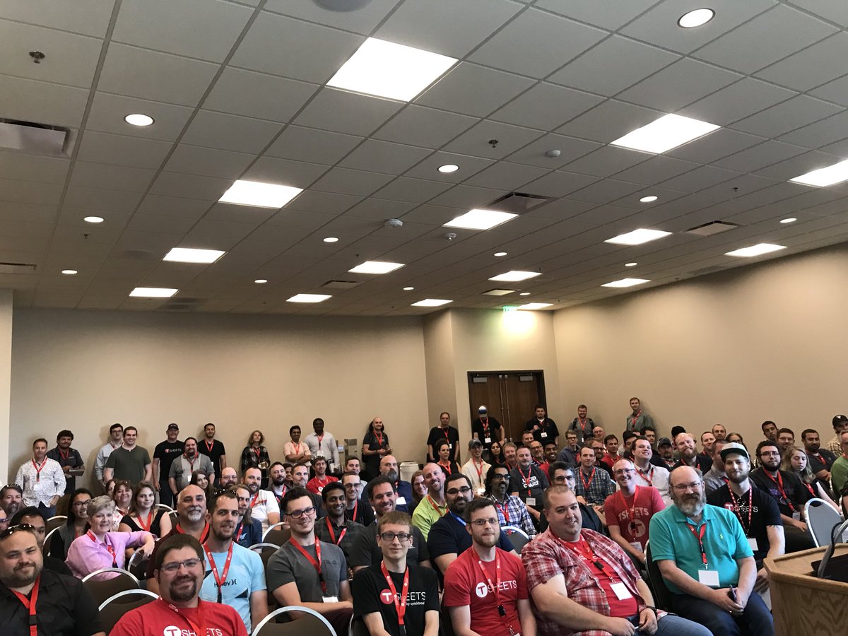 Julie_Gund's tweet photo. Full house for the @tsheets talk by @scottjeide &amp; @patrickdodgen92 on CI/CD @DevOpsDaysBoise #devopsdays #capacitybedamned https://t.co/5NGIBNPiOw
