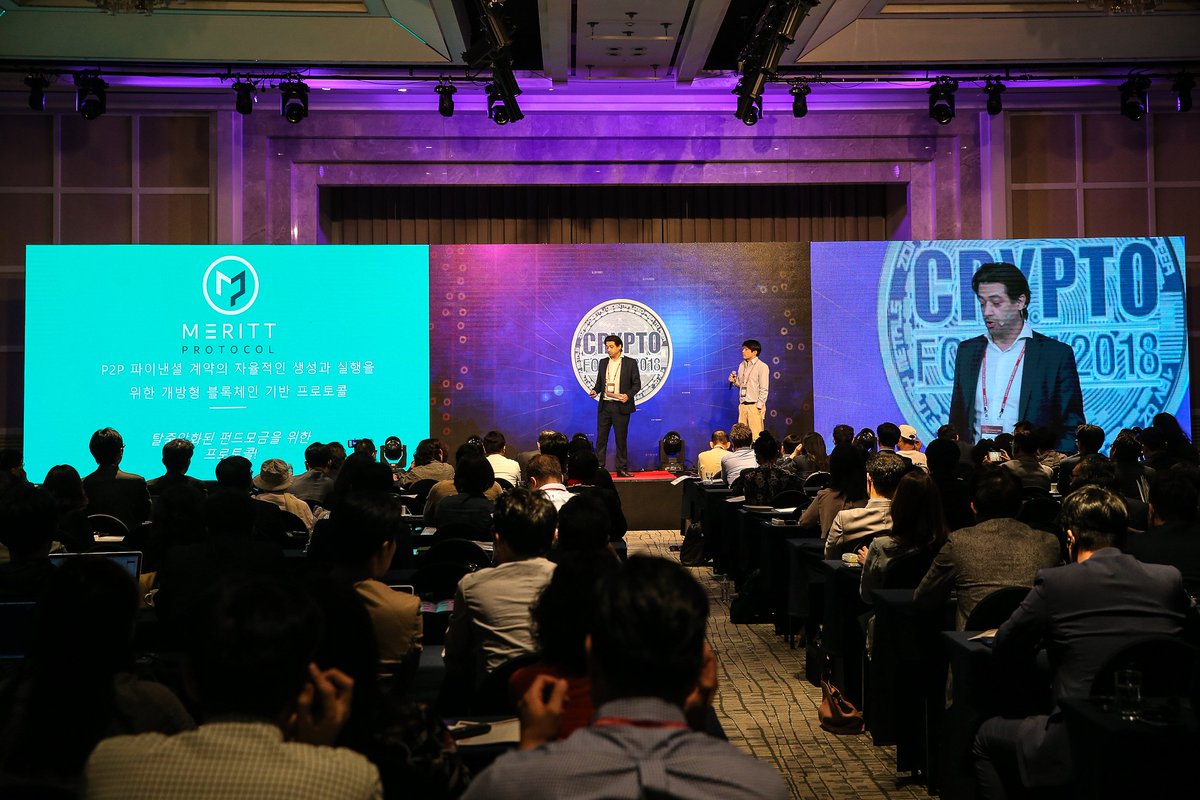 DConferenceIO's tweet photo. Hicham ER RAFASS, the Co-founder &amp; Project lead of Meritt Protocol, speaking at Crypto Forum for Hotcoins! https://t.co/1fj1v0zuBe