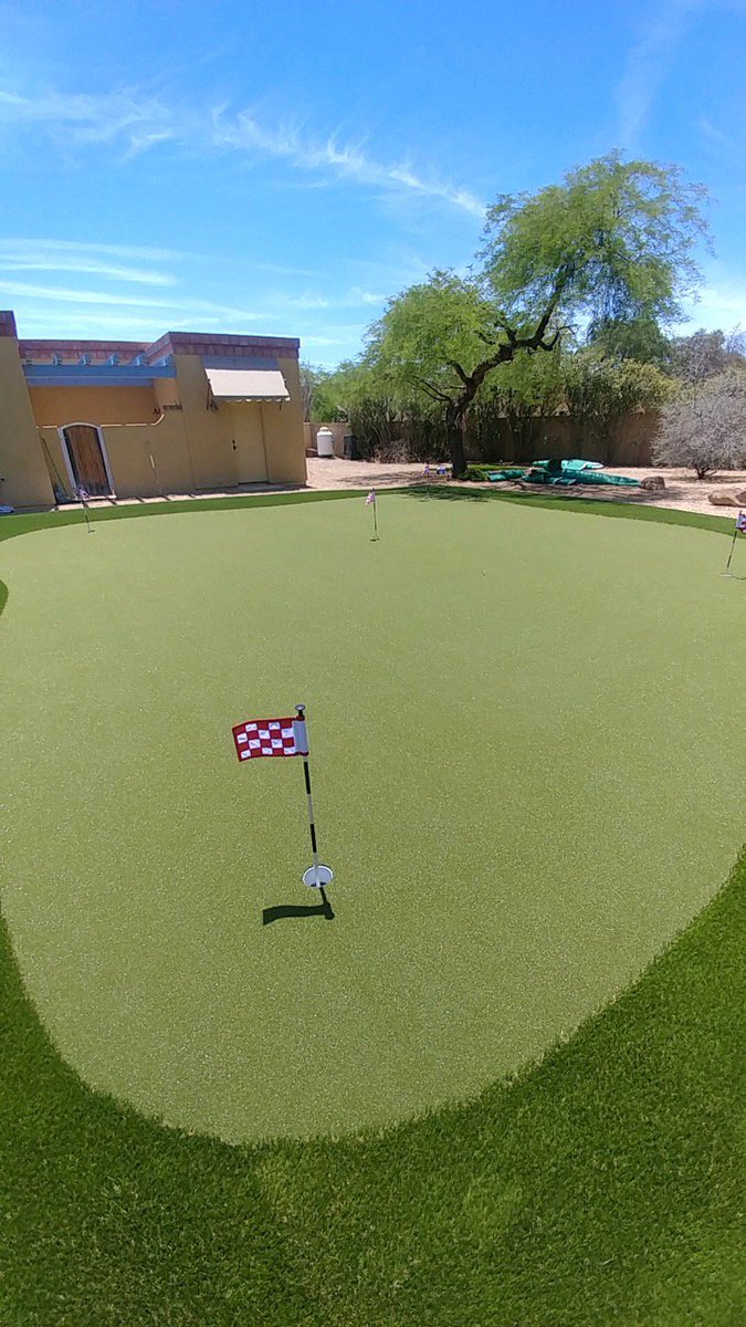 Transform your backyard into a beautiful recreational area with SYNLawn's landscape and putting green products. Here is a recent installation with SYNAugustine and Precision Putt.