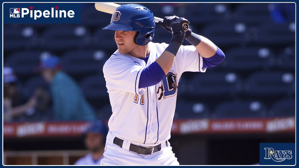 MLBPipeline's tweet photo. #Rays call up 1B/OF Jake Bauers from @DurhamBulls. Bauers is No. 5 on the @RaysBaseball's Top 30 Prospects list &amp; No. 55 on @MLB's Top 100: https://t.co/TuTZgd5PTS https://t.co/stX3O2KxJN