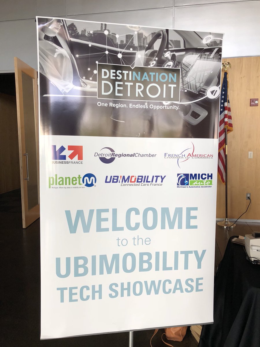 MichAuto's tweet photo. We're less than 10 minutes from kicking off the @UBIMOBILITY Tech Showcase here at @NextEnergyMi. Eight French mobility startups will show what they can contribute to the next generation mobility race. #Ubimobility https://t.co/HgbFIsBIH1