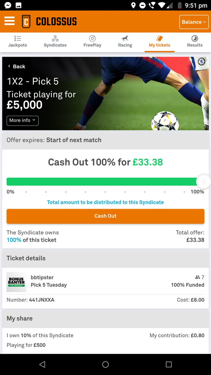 Bonusbanter's tweet image. We also go 4/4 in our pick 5 (&amp;amp; 2/2 on the next one) so we just need England to win tomorrow to secure around 6 times our investment. Are we confident they win?

#BeColossus