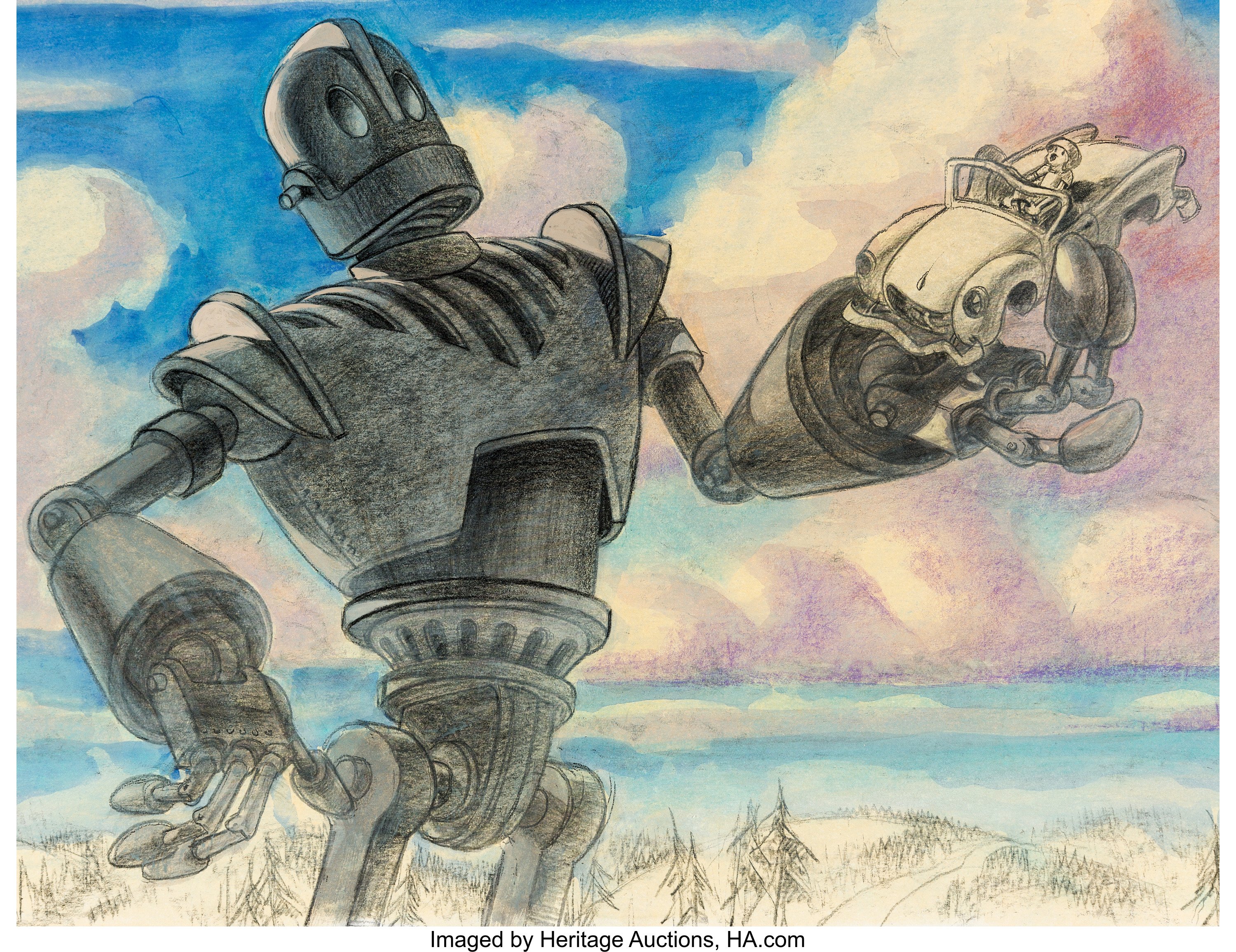 Heritage Auctions on X: "The Iron Giant Concept Art Warner