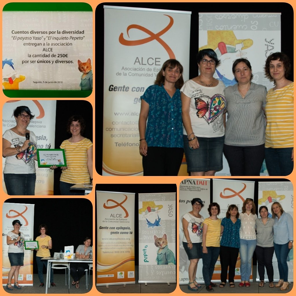 ALCEEpilepsia's tweet photo. Ayer nuestra compañera Carmen asistió en representación de ALCE a la PRESENTACIÓN CUENTOS DIVERSOS:El payaso Yaso y El inquieto Pepeto
Nuestro agradecimiento a Marián, Teresa y Marta por su donativo.
#cuentosdiversos #diversidad #elpayasoyaso #epilepsia #vocesporlaepilepsia https://t.co/2TZOj9Ghpj