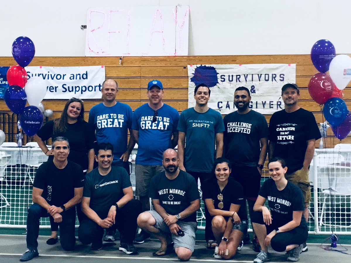 WestMonroe's tweet photo. 11 employees helped the @AmericanCancer set up for their 25th anniversary #RelayforLife event in Elmhurst, IL. The team inflated hundreds of balloons and placed thousands of light bags around the track! Go to https://t.co/tGTqacSmwO to see more moments from our #WMPDayofChange https://t.co/1ytLQSvbAO