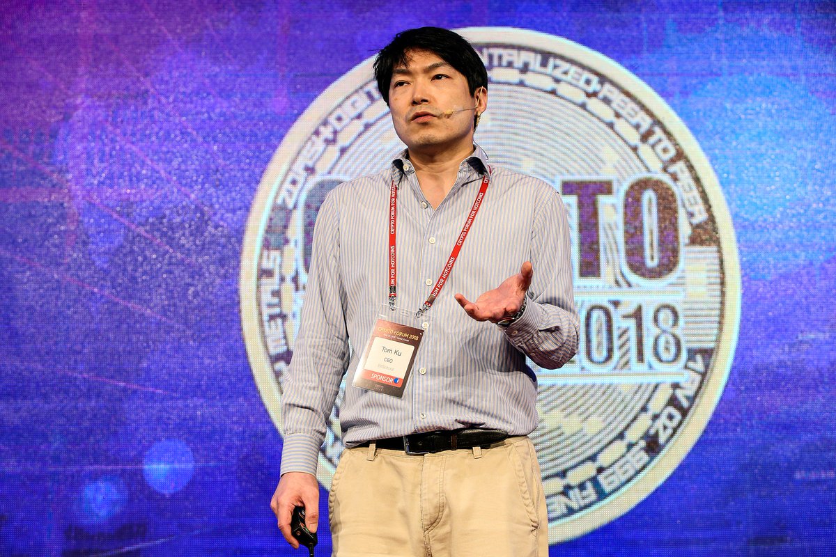 DConferenceIO's tweet photo. Tom Ku, the Co-Founder of Bitschool, speaking at Crypto Forum for Hotcoins! https://t.co/clGw9MjVsA