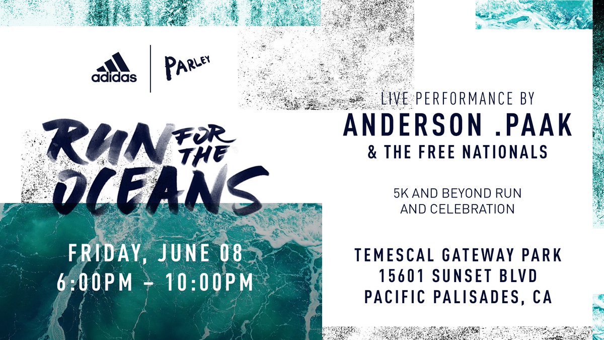 adidasUS's tweet photo. Join us in Los Angeles on June 8th.
Together, we can make 🌊🌊🌊.
👀 @AndersonPaak

Learn more: https://t.co/VRHjQrza1z https://t.co/kJsAFY2lij