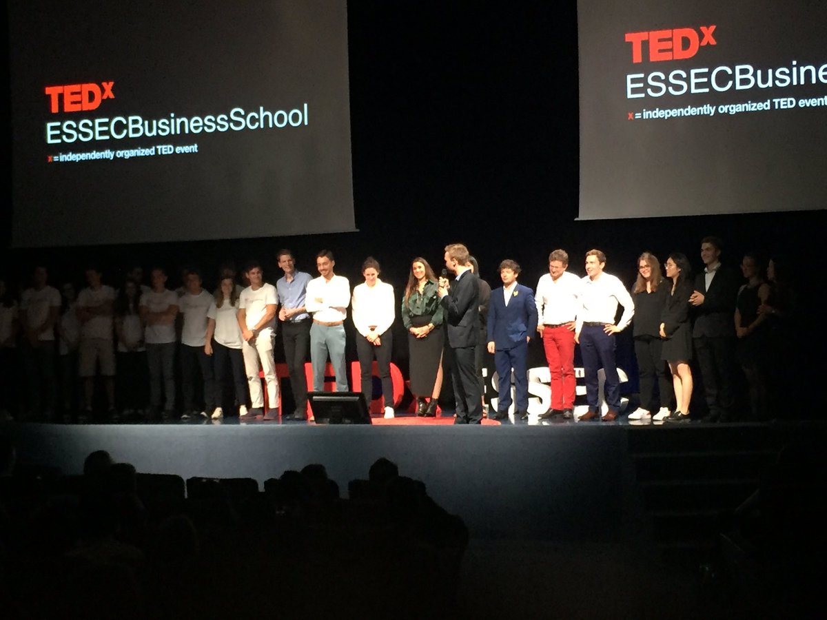 essec's tweet photo. C'est la fin de la deuxième édition du #TEDxESSEC ! Merci à nos 9 speakers d'exception et à l'année prochaine. #lejourdaprès https://t.co/GAzbwRO3PK