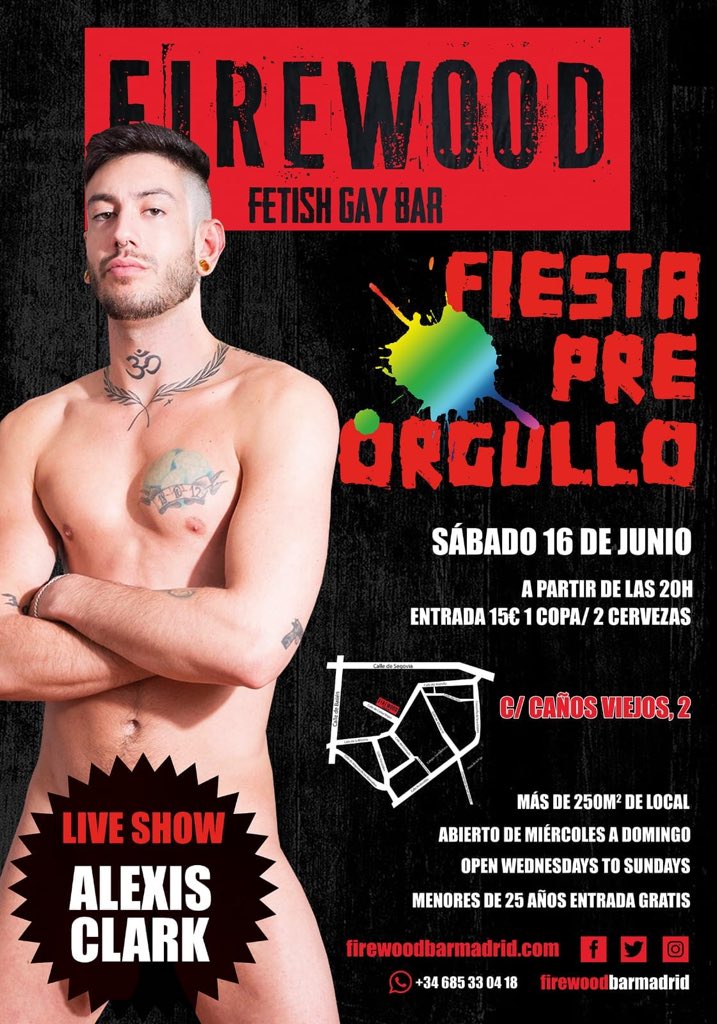 Firewoodbarmad's tweet photo. El próximo sábado 16 de Junio, vamos a precalentar y a guarrear🔥con nuestro 💥Segundo #LiveSexShow del sexy #PornStar #AlexisClark @thugxpvpi 💥en nuestra FIESTA PRE ORGULLO 🌈. ¡A por mucho morbo! https://t.co/stH9P1UJJz