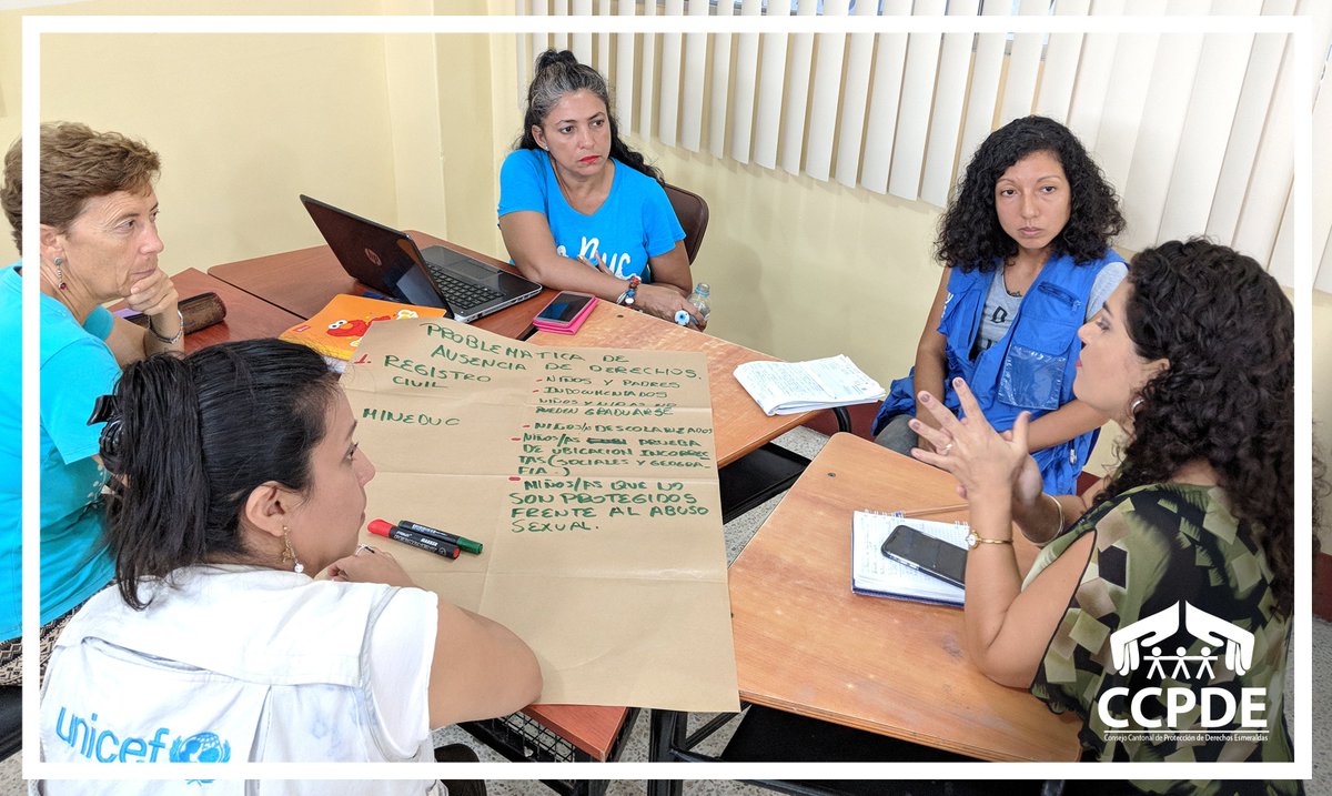 CcpdEsmeraldas's tweet photo. Hoy se realizó la mesa cantonal de protección de niñez y adolescencia con @unicefecuador, @CN_Igualdad, @ACNURamericas, @CcpdEsmeraldas, #Cainaf y @HIAS_ECUADOR. Próximamente se formará a funcionarios o mentores de #Unicef sobre protección de derechos, Código de la Niñez y más. https://t.co/NYCfCsllQe