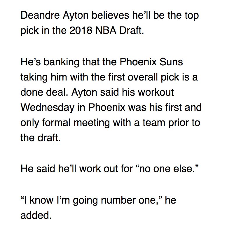 sreekyshooter's tweet photo. Ok yeah they're 100% drafting Ayton #1 lmao
https://t.co/H6qBia5GEs https://t.co/59yga2k5bE