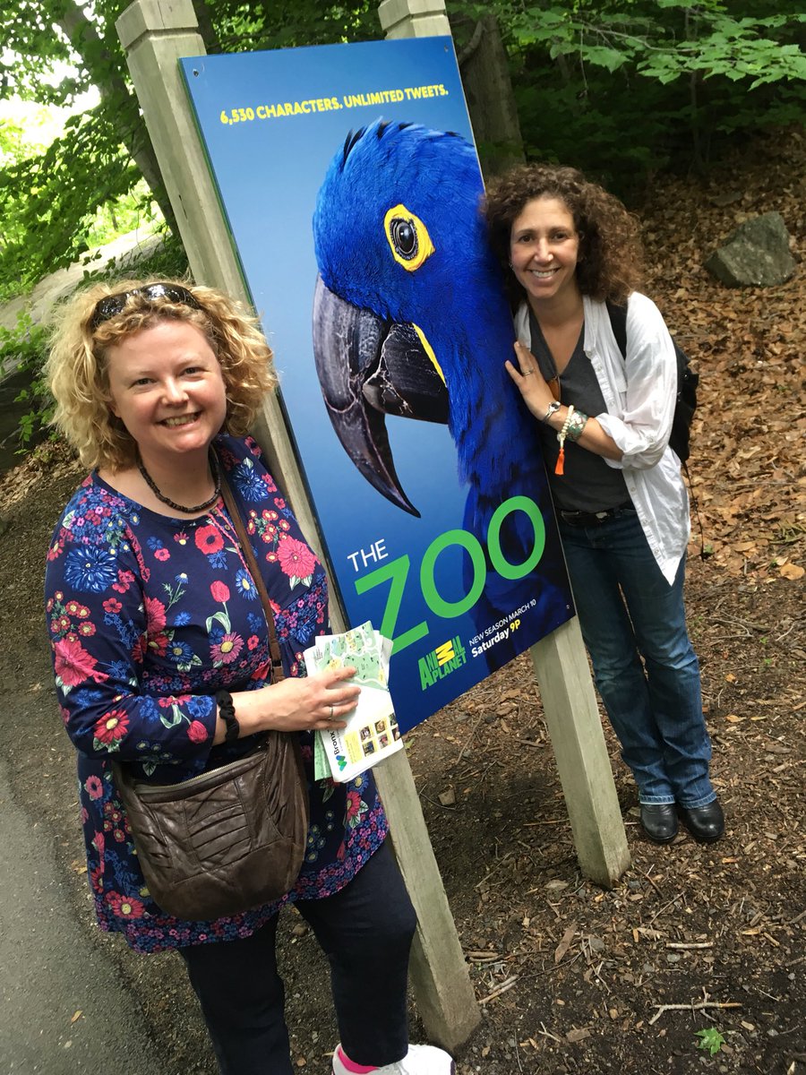 DrLindaDykes's tweet photo. Lovely afternoon at @BronxZoo with @romduck & @ChickLitDuck sadly brings to a close my post-#EMSPro holiday. Now at JFK airport in the longest queue for security I’ve ever seen 😳 https://t.co/ahNRqzg8hF