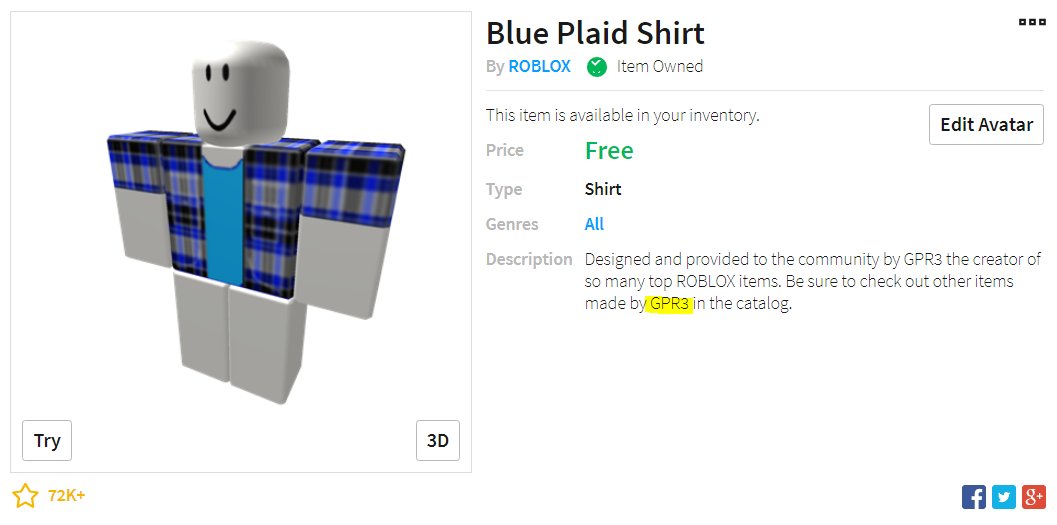 Ved Dev Epic Gamer On Twitter Lonnieadolphsen When Did You - blue plaid shirt roblox