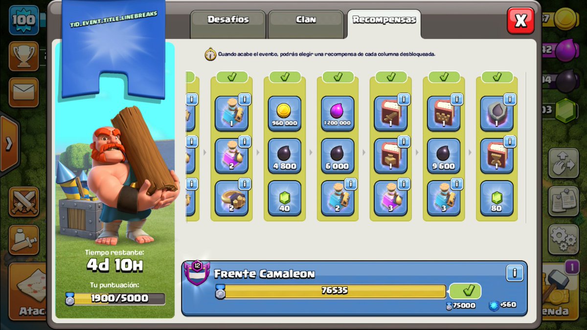 CamaleonGaming_'s tweet photo. Una vez más tenemos los juegos del clan conseguidos antes de tiempo. "El éxito es la suma de pequeños esfuerzos colectivos" #Frentecamaleón #Juegosdeclan https://t.co/OgGVhLOMSl