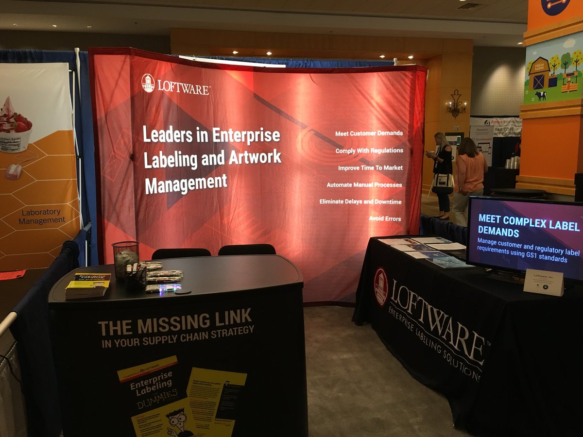 Chodgson64's tweet photo. #Blockchain is a hot topic @GS1Connect. Full visibility and transparency across the supply chain. Did you know #EnterpriseLabeling can help? @LoftwareInc booth 39 https://t.co/iMkp3CQHEH
