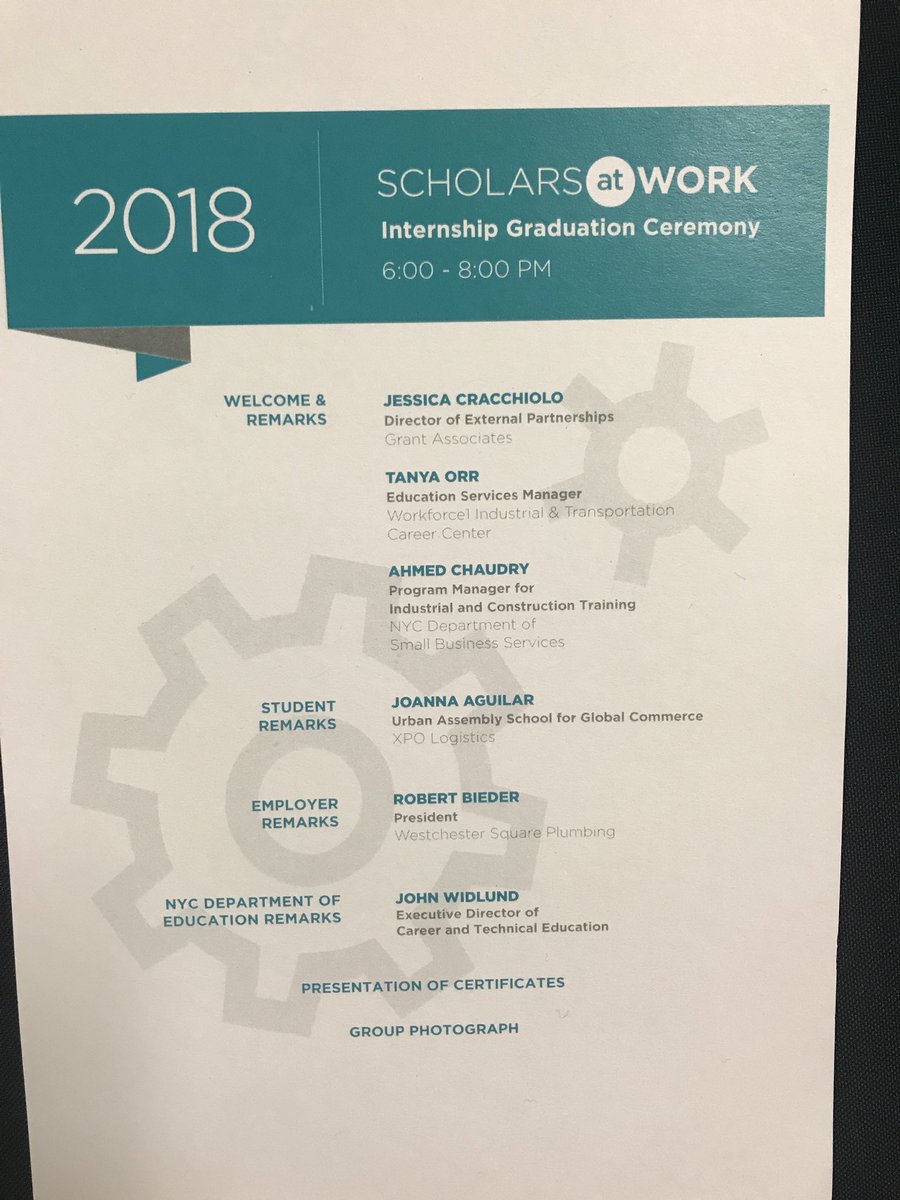 NYCCTE's tweet photo. So thrilled! Celebrating our Scholars at Work Interns,Amazing Employers and Collaborating Partners! #nineyears #qualityinternships @NYC_SBS @GrantAssociates @DOEChancellor @NYCCYE https://t.co/JlozDXl6cI