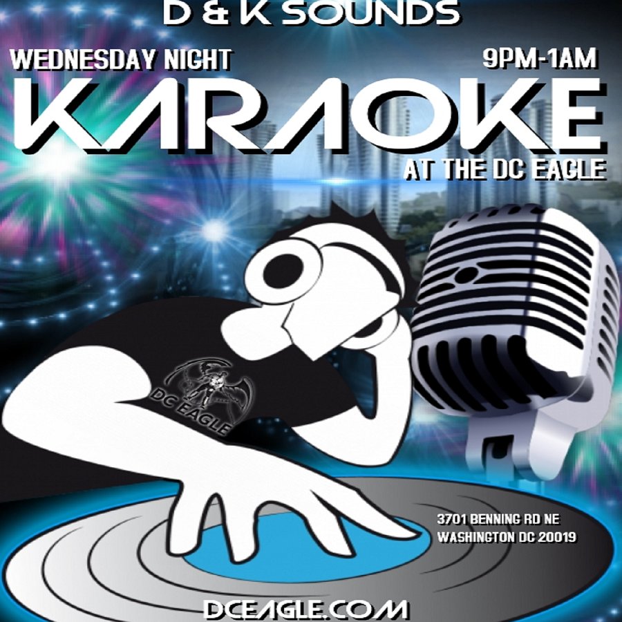 DC_Eagle's tweet photo. Tonight! 5pm to 2am
Karaoke starts @ 9pm
$3 rail cocktails & domestic drafts | $4 wines 5pm to 2am
Bottomless Beer Mug $10 Bud & Bud Light or $12 for premium
#DCEagle #Karaoke #DMVKaraoke #DKSoundsLLC #HumpDay #HalfOver #TheWeekendIsComing #WheresFriday https://t.co/IkolXtFSWr