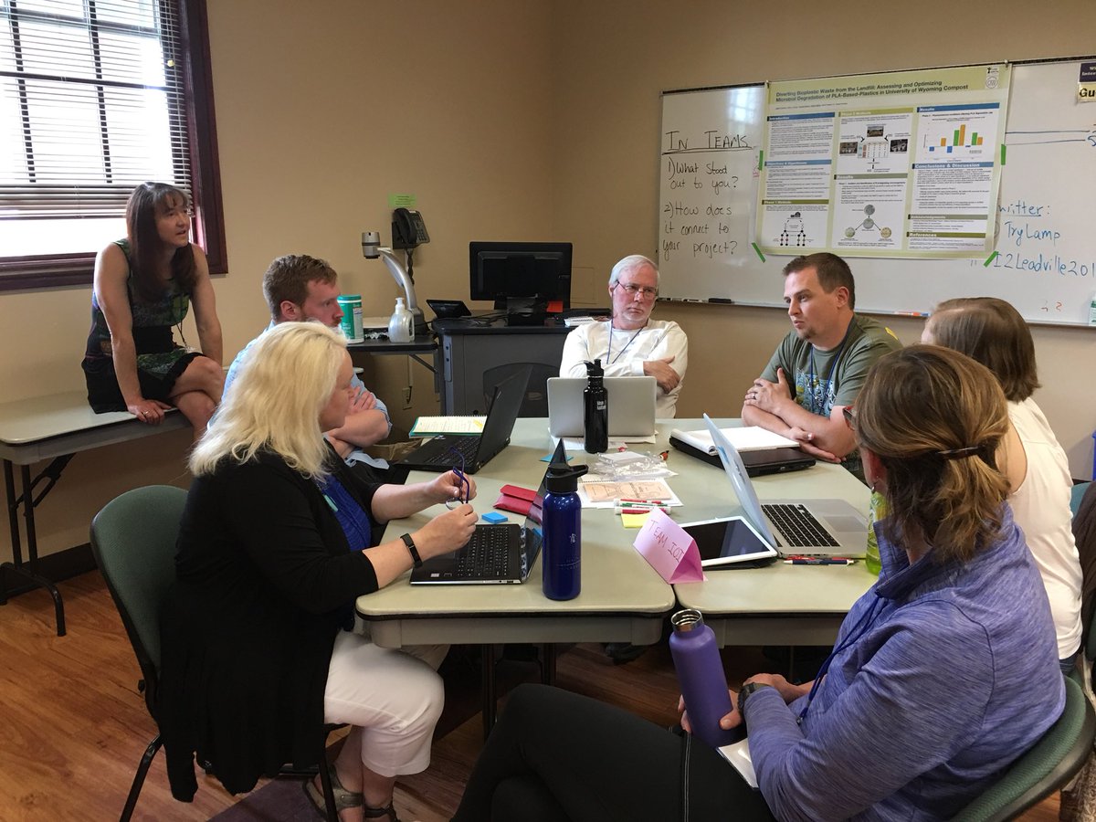 TryLamp's tweet photo. Teams discussing SoTL articles #SI2Leadville2018 https://t.co/oll6EJvyfe