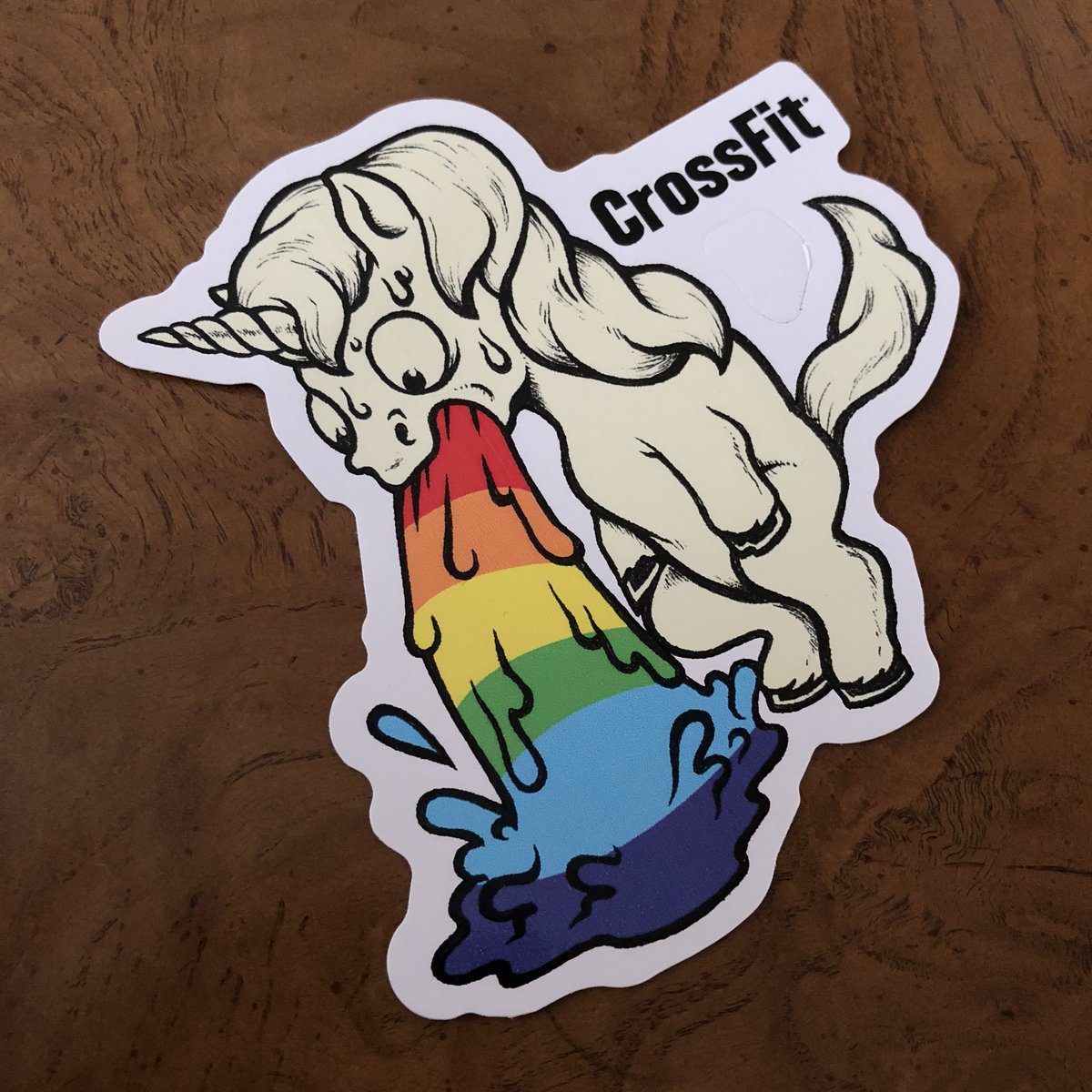 Maxability_'s tweet photo. Look at what arrived today!🦄🌈🤮 | @CrossFit Stuff | #PukieCorn or #Punicorn #IsThatEvenAThing #NowItIs https://t.co/V9RuxZDWLA