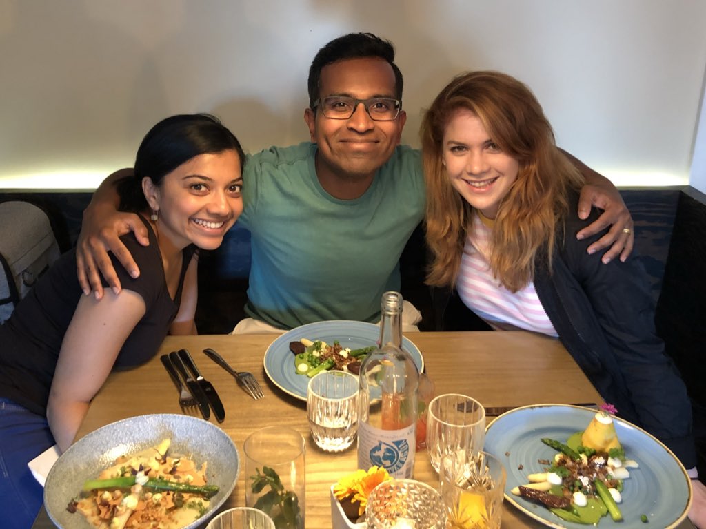 svmirza's tweet photo. Grabbing some vegan grub in Berlin with former Tap / Twitter employee @lisss who claims full responsibility for pushing $TWTR to $40 this week. Thanks Melissa! 🐦 https://t.co/qfGsX0Y3XK