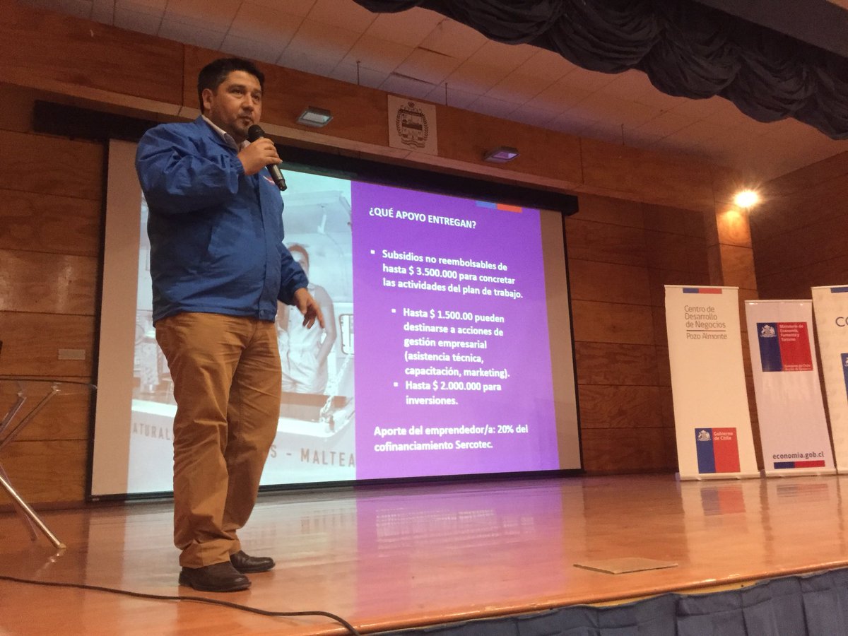 sernatur_1's tweet photo. En Seminario de Difusión de Instrumentos de Fomento Productivo, liderado por @MineconTarapaca, que se desarrolla en Salón Auditorio del Centro de Artes Escénicas de la comuna de #PozoAlmonte. @Tamarugalgob @IMPozoAlmonte @Corfo @SercotecIquique @CONADI_Gob   #ChileLoHacemosTodos https://t.co/y7rA087HMm