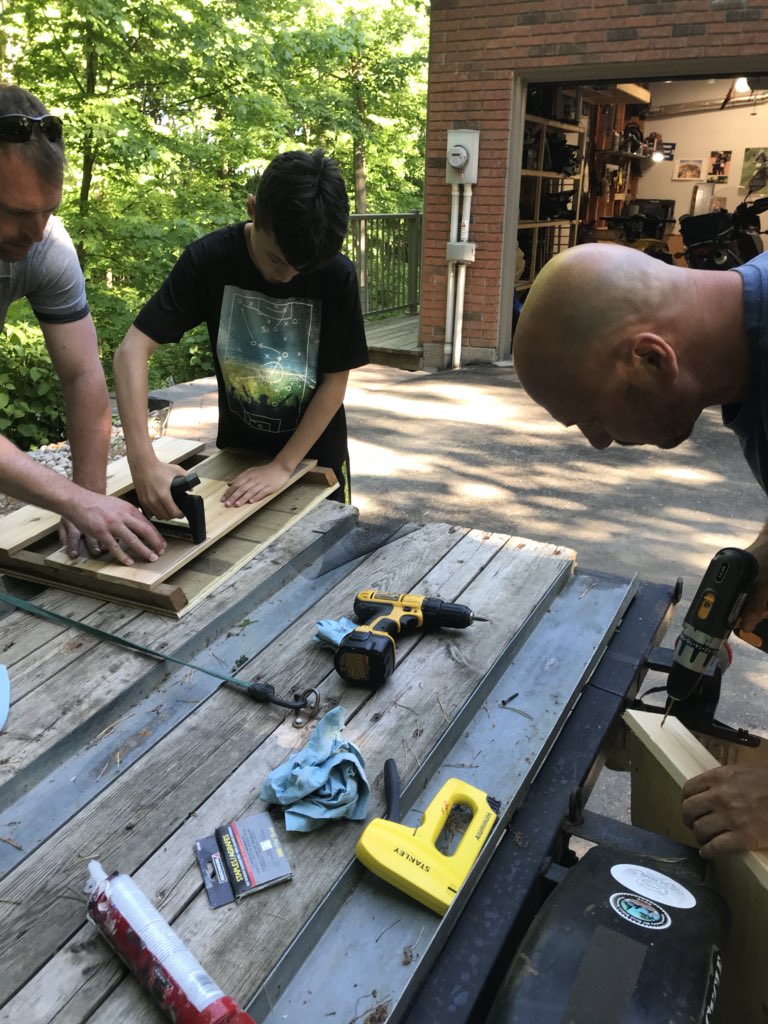 jskadamsPhD's tweet photo. Building bat boxes to create some new homes. @EDHSEnvSciSHSM love the hives, I may have some future students for you. @SCDSB_Schools #outdooreducation #getoutside #learnbydoing #handsonEd https://t.co/H7bZEmhOkp