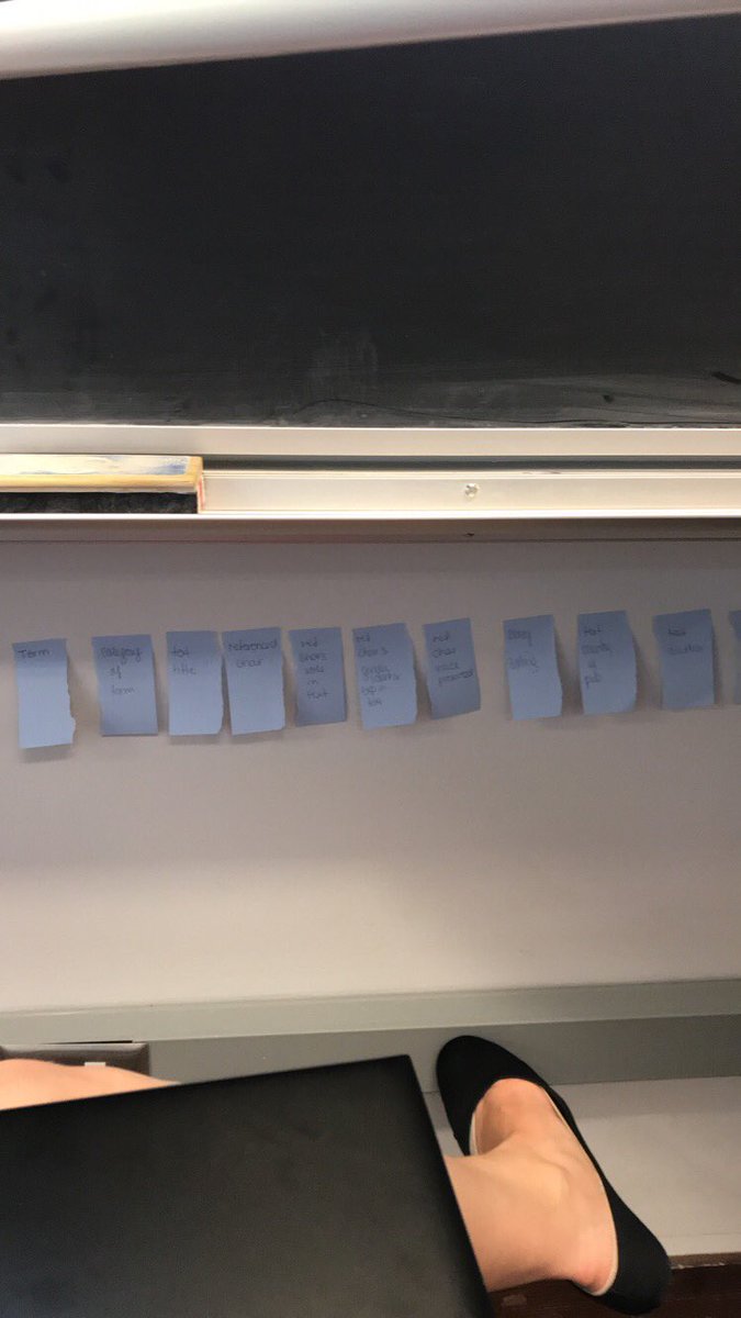 LiteraryStefan's tweet photo. Using post-its to map out my column organization in #wrangledata #dhsi18 thank you for the idea, @yvonnezlam & @paigecmorgan! https://t.co/KEuqcvtWbS