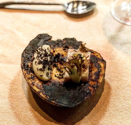 ChefPhillipLee's tweet photo. Would you like some shaved #truffles on top? We love the Hamachi course served on an edible celeriac "plate"! #dropflavornotbombs

https://t.co/H4xm1KQtI1 https://t.co/etujkYljUr