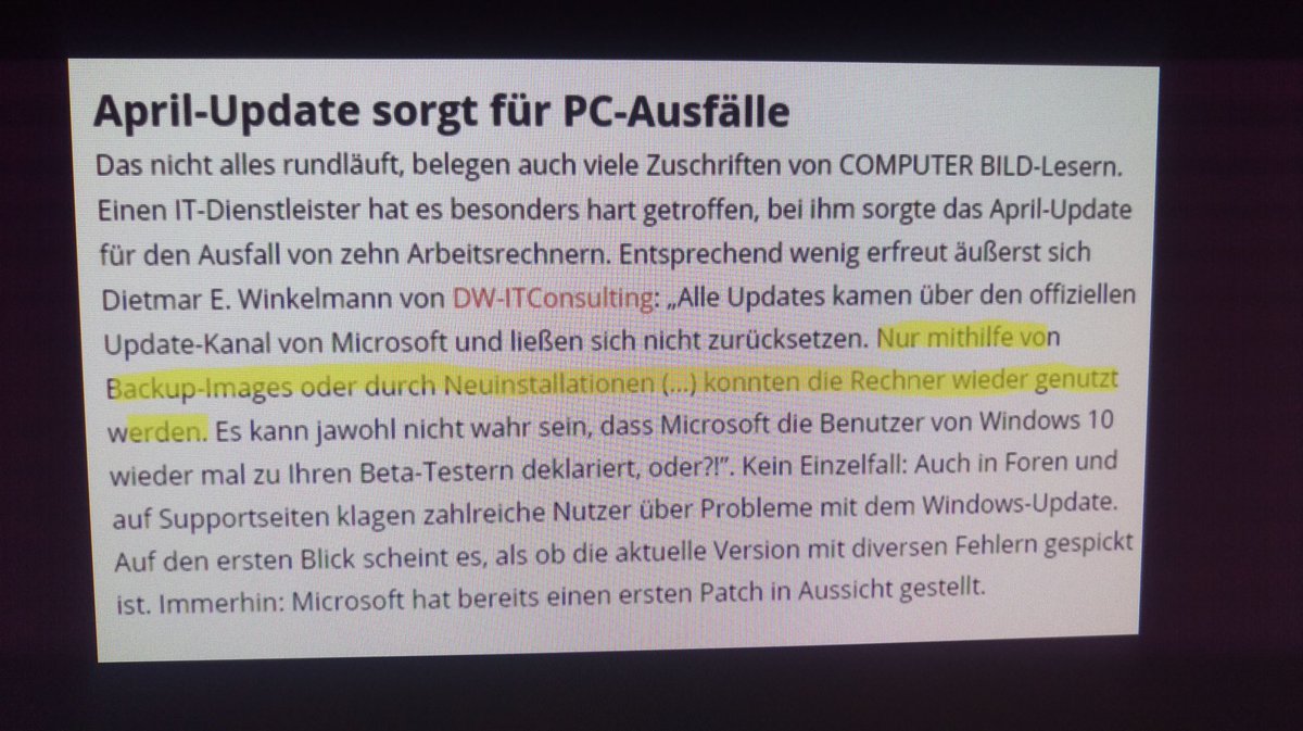 Little_Booktown's tweet photo. Auch mich hat es erwischt.... drei Tage schlimme probleme. Dann ging nichts mehr, außer platt machen.... Danke Windows für Nichts! Schämt euch... #windows10april2018update  #Windows #enttäuscht #genervt wen hat's noch erwischt? https://t.co/3vftmlobc2